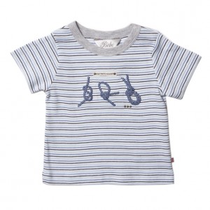 Bebe Striped T-shirt with knot design