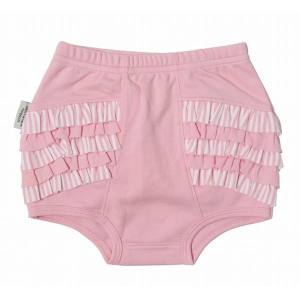 Sooki Baby Pink and White Striped Nappy Pants