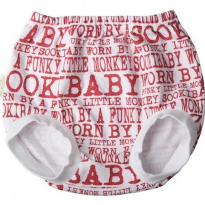 Sooki Baby Red And White Funky Monkey Nappy Pant