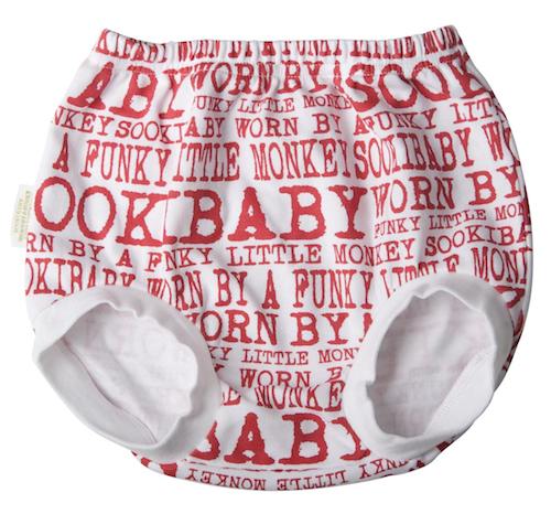 Sooki Baby Red And White Funky Monkey Nappy Pant