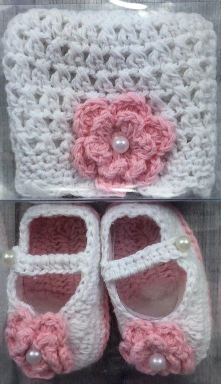 Girls Flower Beanie and Shoes