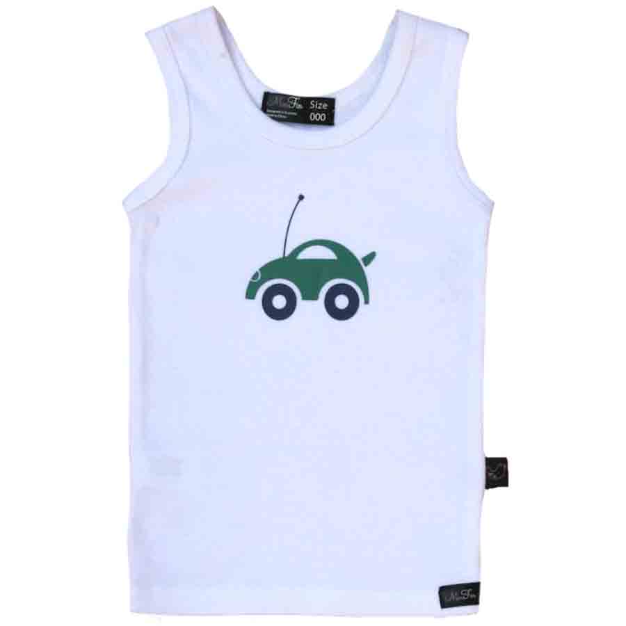 MiniFin White Sleeveless Tee