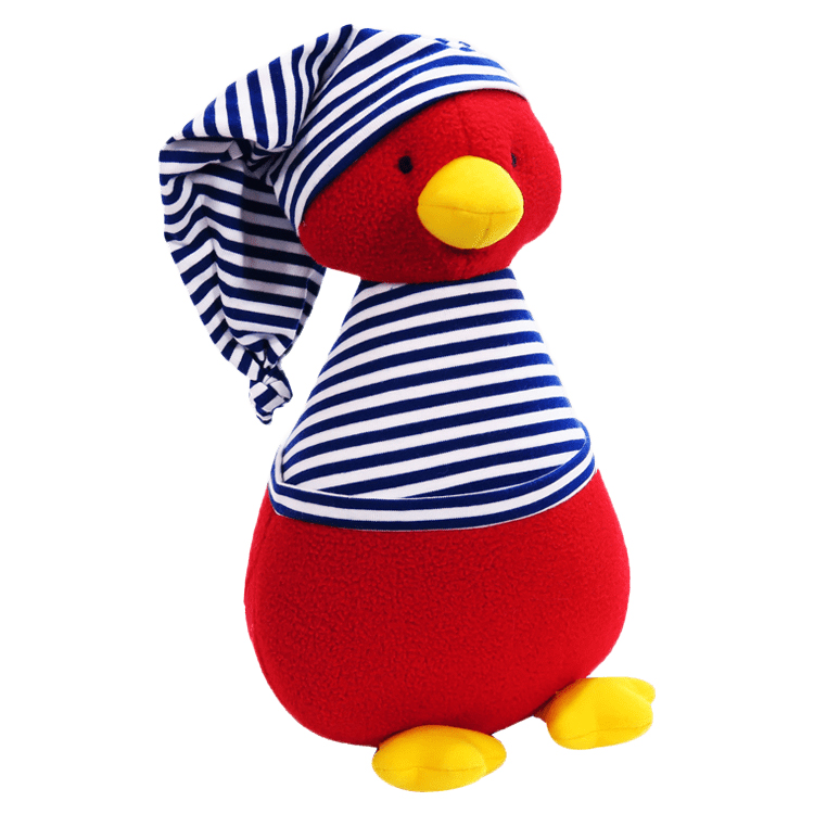 Kate Finn: Fleece Penguin Royal Stripe T-Shirt Soft Toy